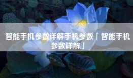 智能手机参数详解手机参数「智能手机参数详解」