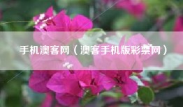 手机澳客网（澳客手机版彩票网）